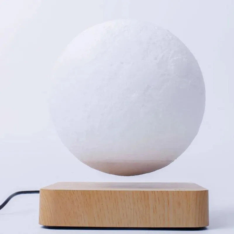 "ZK30 Floating 3D LED Levitating Moon Lamp with Magnetic Base - 3 Enchanting Colors!"