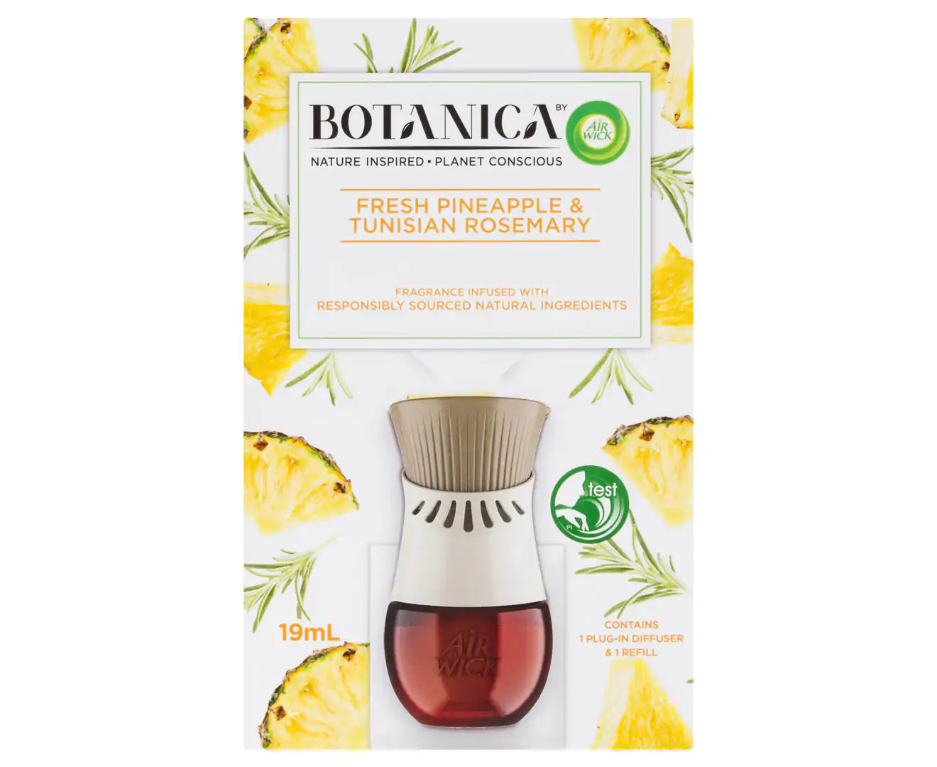 19Ml Botanica Plug in Diffuser W/Refill Pineapple/Tunisian Rosemary