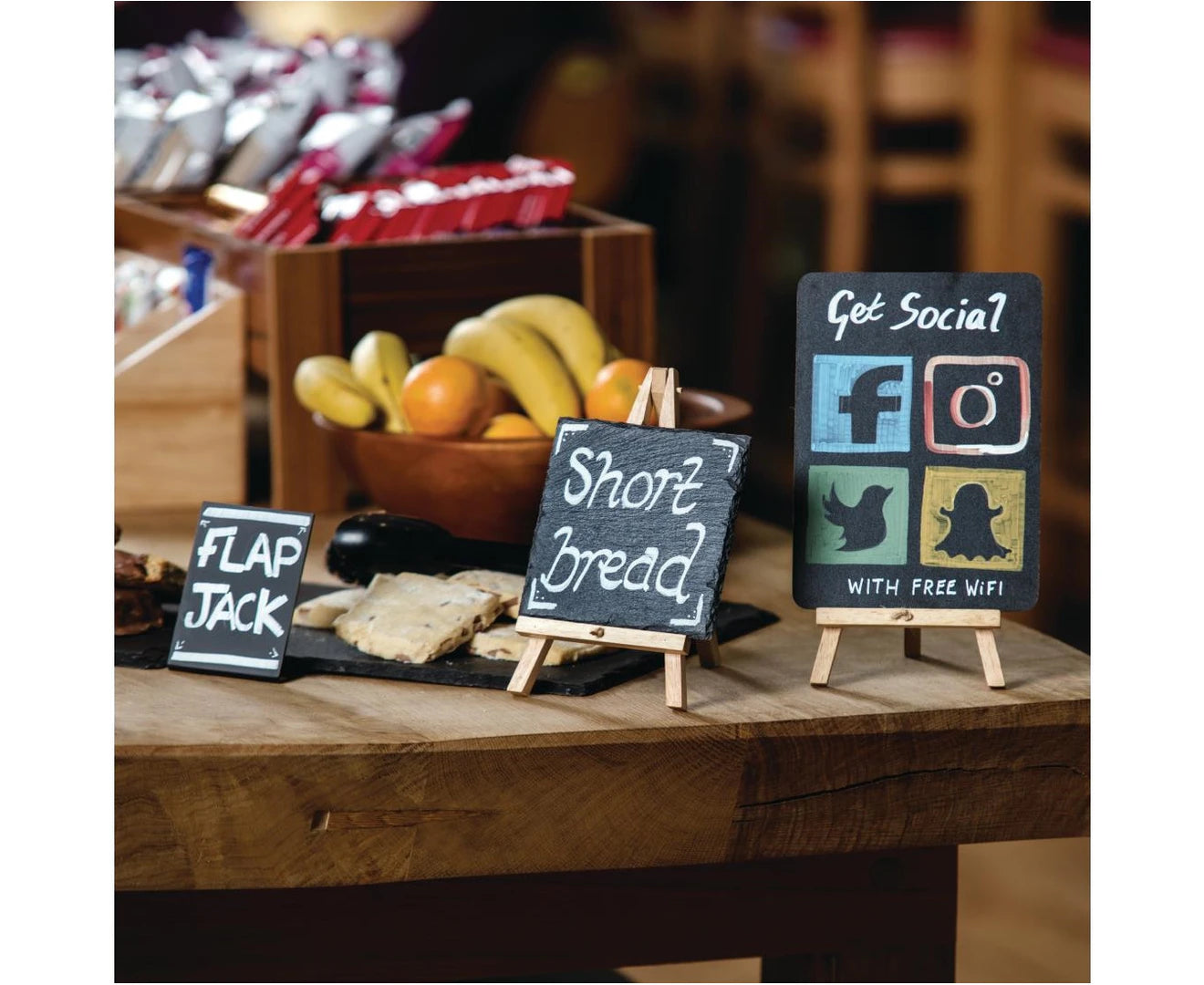 "Chic A5 Easel Chalkboard - Perfect for Notes, Menus, and Creative Displays!"