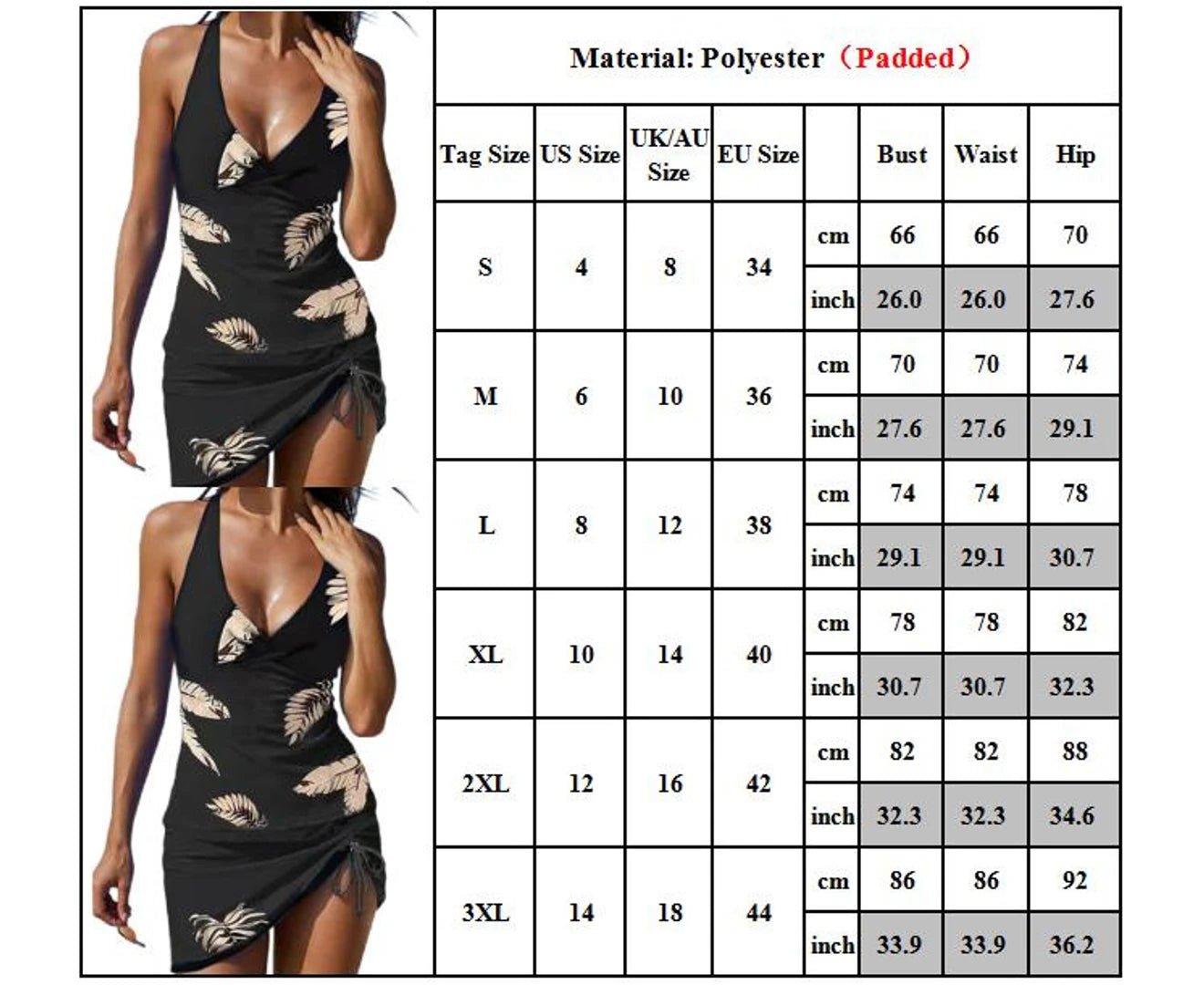 Chic Women's Black Tankini Set - Padded Swim Dress & Bikini Bottoms for Stylish Summer Fun!