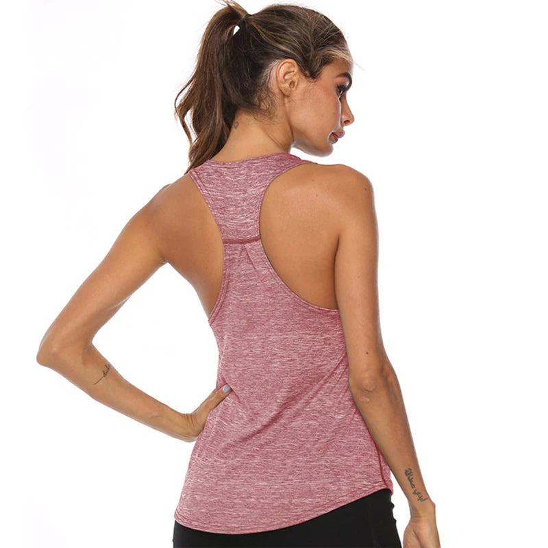 Women's Sleeveless Quick-Dry Yoga and Fitness Top - Breathable Running Sports Shirt