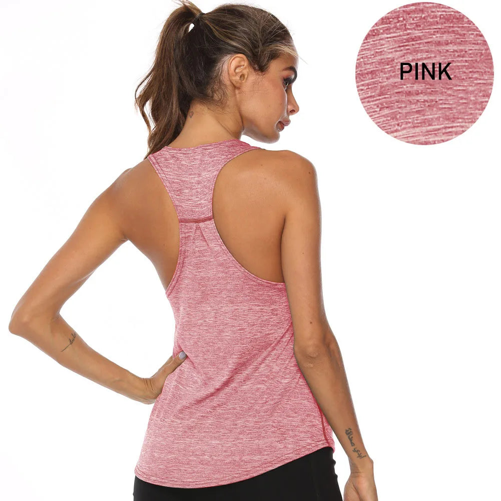 Women's Sleeveless Quick-Dry Yoga and Fitness Top - Breathable Running Sports Shirt