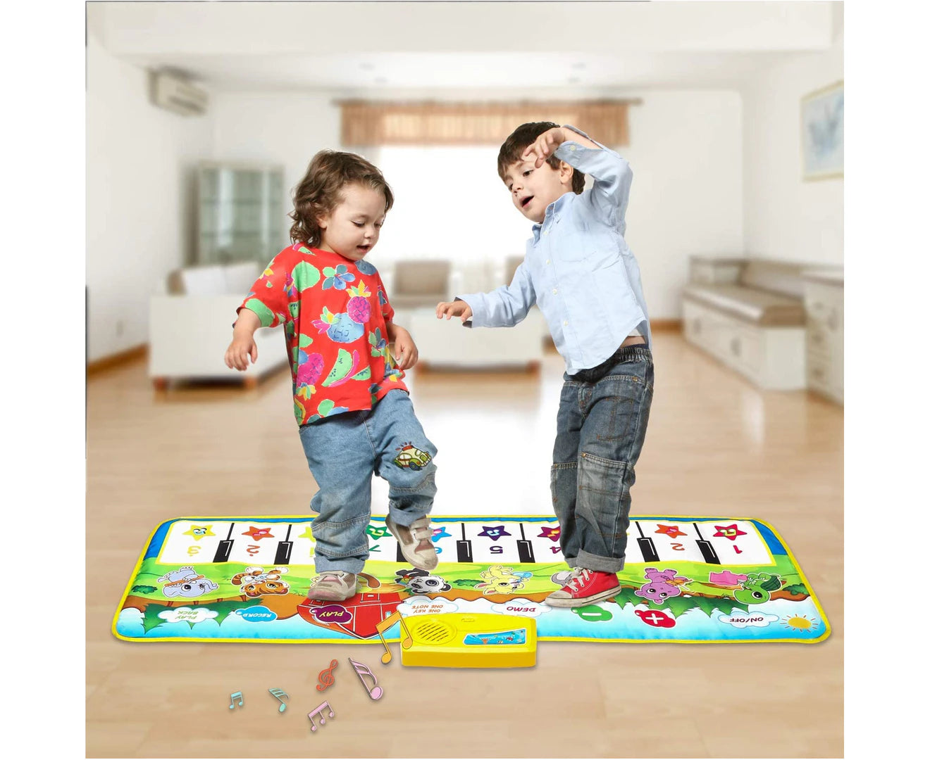 "Large Kids Piano Dancing Mat - 39.5" X 14" Interactive Musical Keyboard Play Mat for 3-6 Year Olds - Fun Toys for Boys & Girls!"