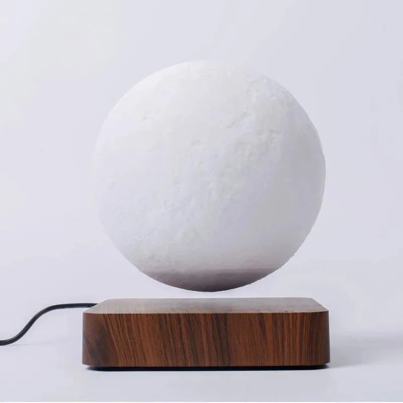 "ZK30 Floating 3D LED Levitating Moon Lamp with Magnetic Base - 3 Enchanting Colors!"